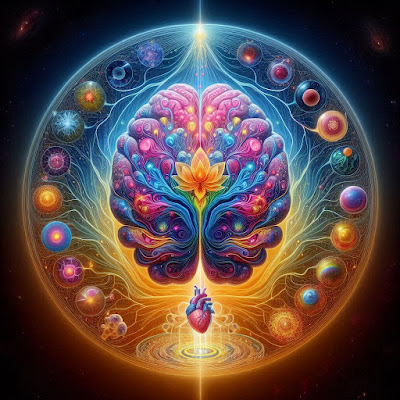 Visualization of the veil integrating amygdala, thalamus, hypothalamus, and the heart Visualization of the veil integrating amygdala, thalamus, hypothalamus, and the heart