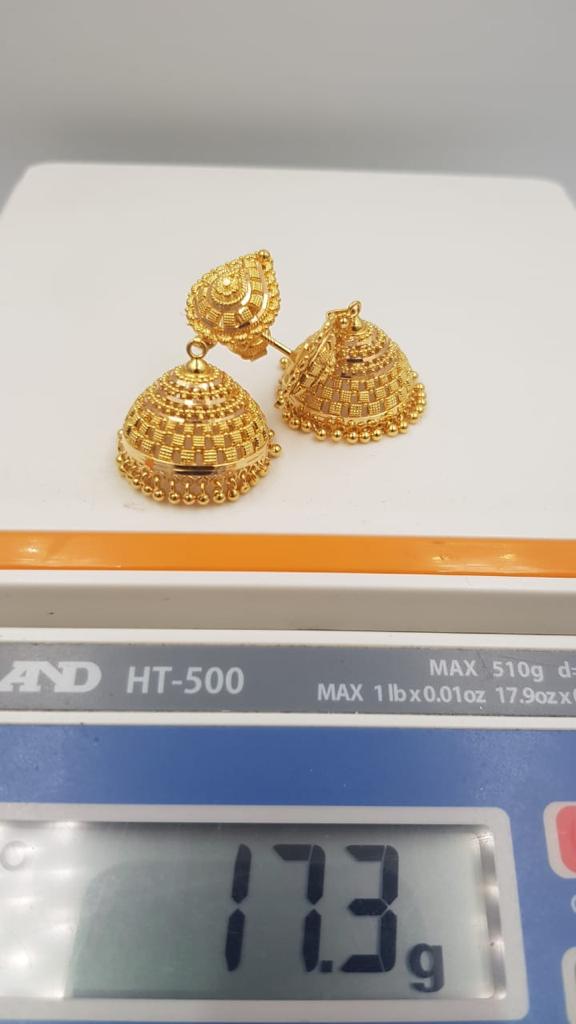 jhumka design in gold,new jhumka design gold,latest gold jhumka designs, gold jhumka,antique jhumka designs, temple jhumkas, Beautiful Gold Earrings pinjada,gold ear studs designs,fancy gold earrings designs,fancy jhumka designs, Samanta Jewellers Designs