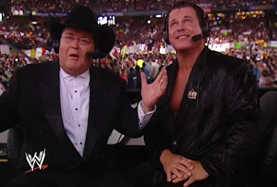 WWE Wrestlemania 19 Review - Raw announcers Jim Ross and Jerry 'The King' Lawler