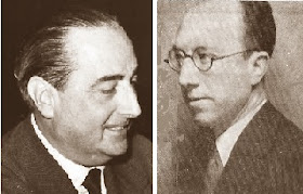 Los organizadores del XIX Campeonato de España de Ajedrez 1958 Agustín Pujol y Brígido Chamero