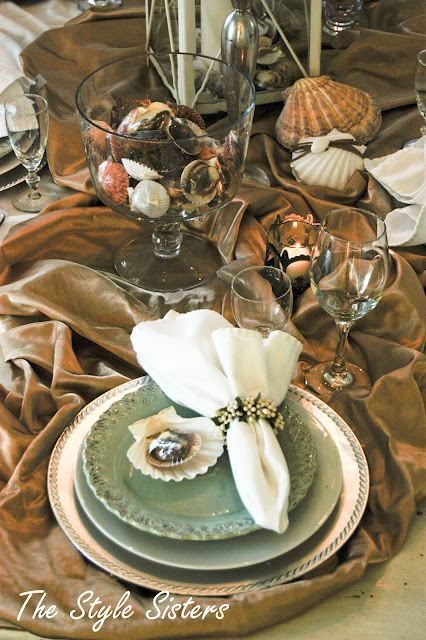 Beach tablescape summer party idea