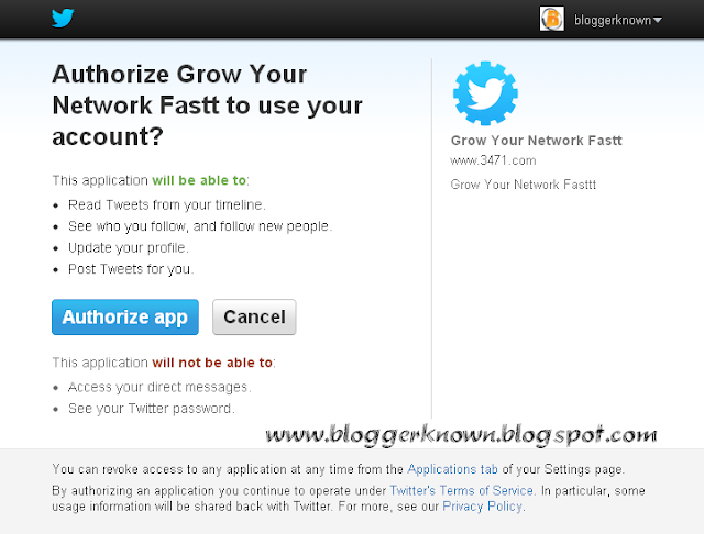 Twitter - Authorize an application - Increase Twitter Followers