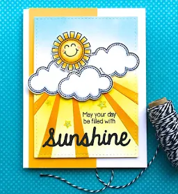 Sunny Studio Stamps: Sun Ray Dies and Sunny Sentiments Sunshine Card Duo by Lynn Put