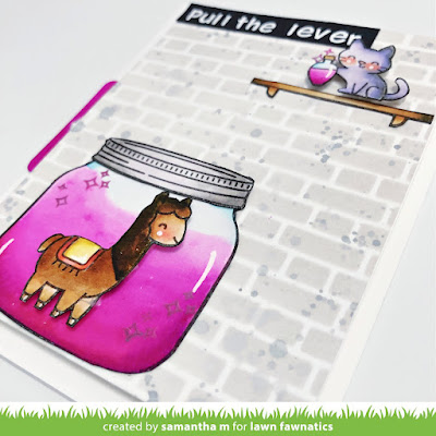 Emperor's New Groove Card by Samantha Mann for Lawn Fawnatics Challenge, Lawn Fawn, Interactive Card, Flippy Flappy, Die Cutting, Card Making, Handmade Cards, #lawnfawn #lawnfawnatics #interactivecard #cardmaking #flippyflappy #emperorsnewgroove