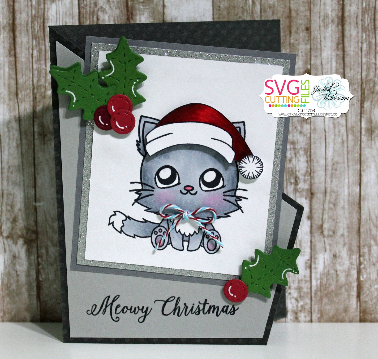 Download SVG Cutting Files: Meowy Christmas!!! :)