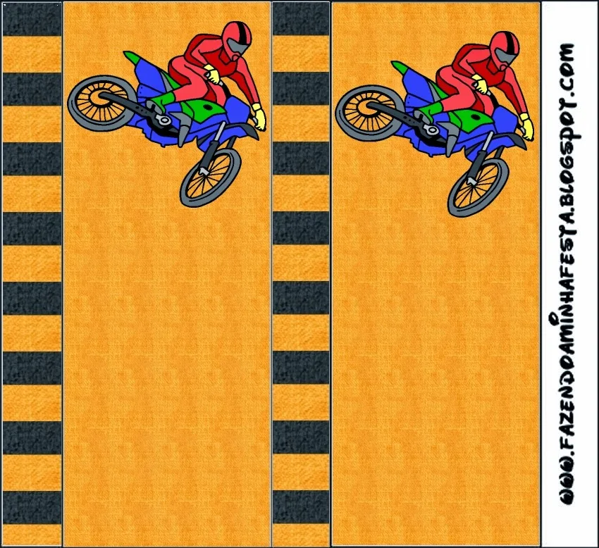 Free Printable Label for Motocross Party.