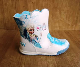 Sepatu Boot Anak Perempuan Gambar Frozen