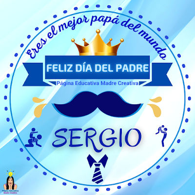 Solapín Nombre Sergio para redes sociales por Día del Padre