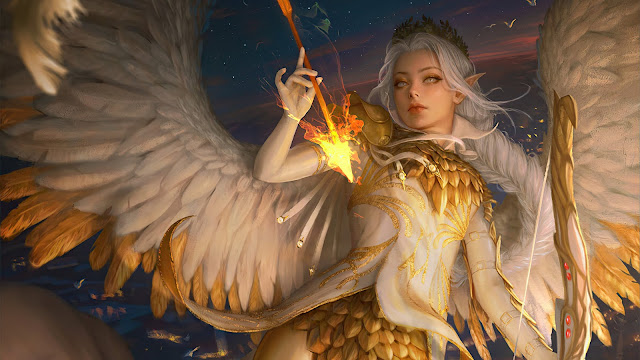 Angel Warrior Fantasy Art Wallpaper