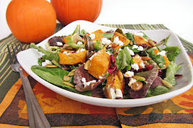 pumpkin cranberry goat cheese salad