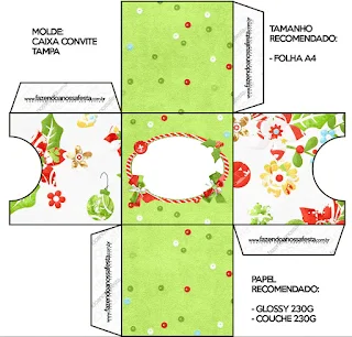 Flores de Navidad: Cajas para Imprimir Gratis.