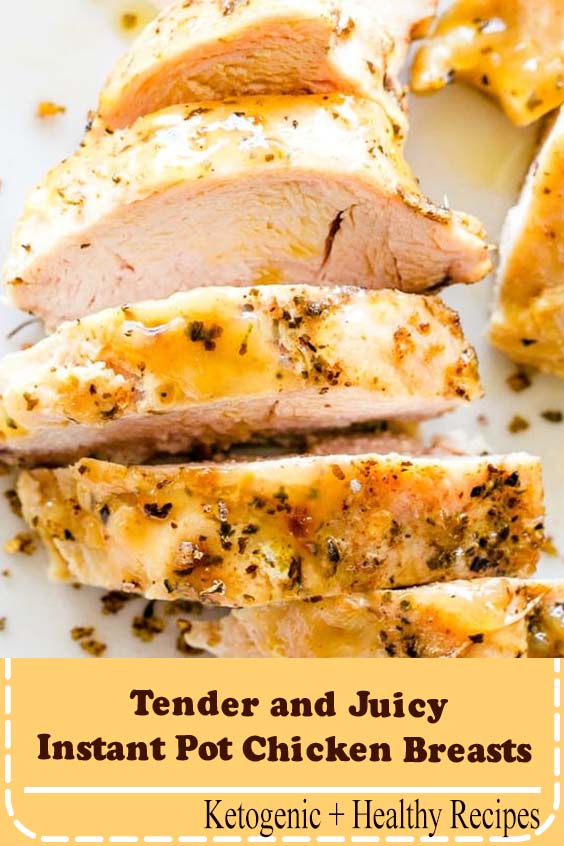 Tender and Juicy Instant Pot Chicken Breasts – How to cook deliciously seasoned, perfectly tender and juicy chicken breasts in the Instant Pot! Can be made with fresh or frozen chicken breasts. #chickenrecipes #chicken #instantpot #dinnerrecipes #easydinner #food #recipe #instantpotchicken #mealprep
