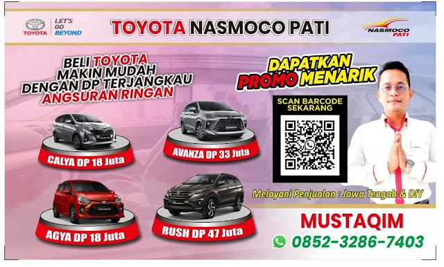 Beli Toyota Makin Mudah Dengan DP Terjangkau Serta Angsuran Ringan Bersama Mustaqim Rembang 085232867403