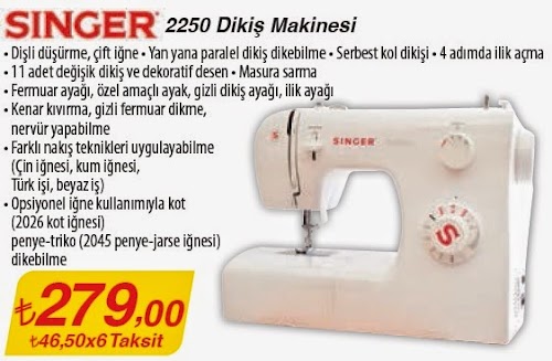 Singer 2250 Dikiş Makinesi - Şok Aktüel 5 Kasım 2014