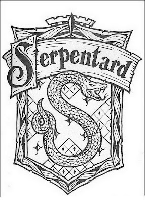 Escudo de Serpentard para colorear