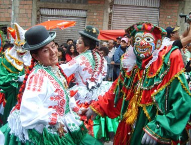 El carnaval en la ciudad de La Paz