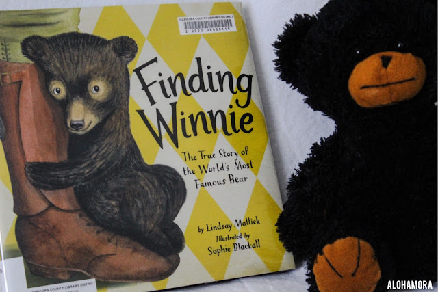 Finding Winnie: The True Story of the World's Most Famous Bear by Lindsay Mattick tells the story of Winnie-the-Pooh and how he came to be.  This is a fabulous story and really well written.  I think the pictures are great, but the story line is the real winner here.  This Caldecott Medal Winner is an all around great read and gets 5 stars in my book review. Alohamora Open a book picture books, kidlit, read alouds, librarians, library, teachers, Toddlers, Preschool, Kindergarten, 1st, 2nd, 3rd, 4th, 5th, 6th biography, history, imagination