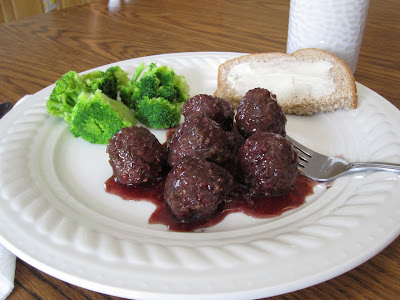 lamb meatballs in raspberry sauce