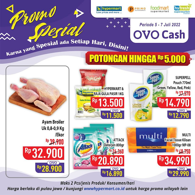 Promo Special Hypermart dengan OVO Cash 05 - 07 Juli 2022