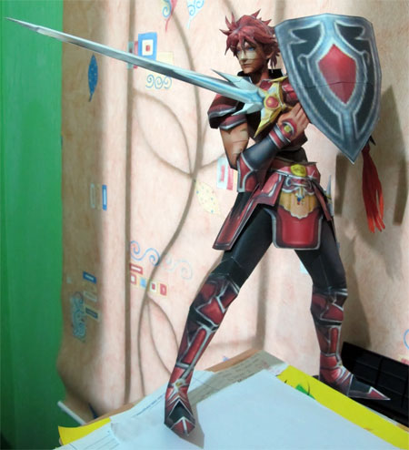 Dissidida 012 Final Fantasy Classic Red Warrior of Light Papercraft