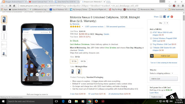 Nexus 6 in just $250