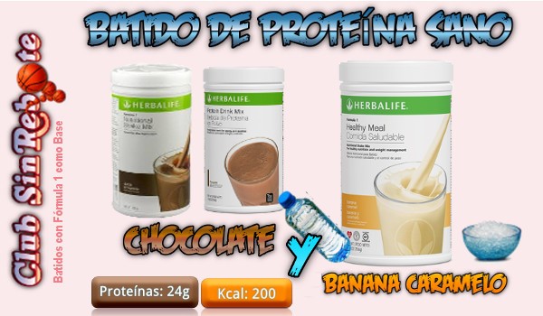 imagen de portada en mi Blog - Recetario de Batidos Herbalife con los Ingredientes del Batido de Proteína Sano Chocolate y Banana Caramelo