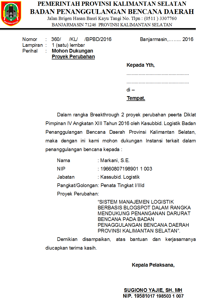 Contoh Format Surat Pernyataan Dukungan Contoh Surat