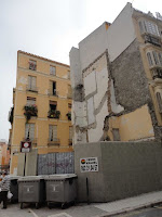 Málaga, solar resultado de demolición de edificio histórico en calle Fernán González 2 y calle Cisneros 9