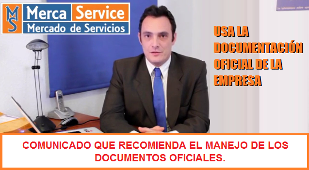  PULSA SOBRE LA IMAGEN PARA VER EL COMUNICADO QUE TE RECOMIENDA USAR LA DOCUMENTACIÓN OFICIAL DE LA EMPRESA