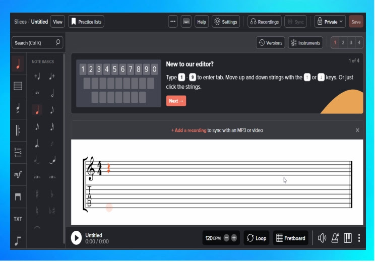 Soundslice : Μετατρέψτε τις παρτιτούρες  σας σε ένα διαδραστικό περιβάλλον μάθησης