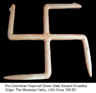 Hopewell culture swastika composed of two snakes.