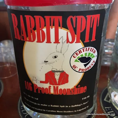 Rabbit Spit moonshine at Carolina Moon Distillery in Edgefield, South Carolina