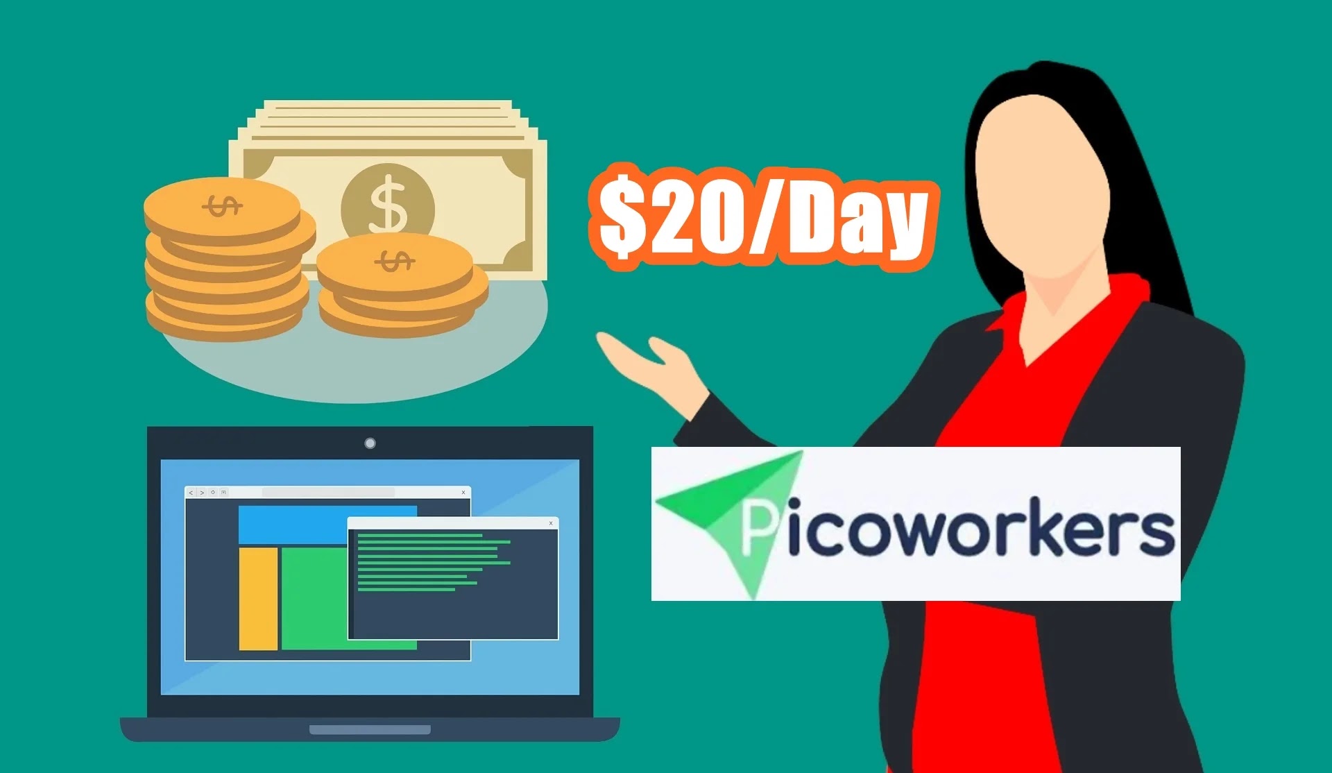 How to make Per day $ 20 with Picoworkers, Doing simple tasks, Picoworkers Review 2020