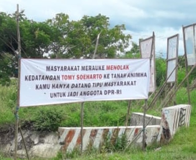 Masyarakat Asli Merauke Tolak Kedatangan Tommy Soeharto