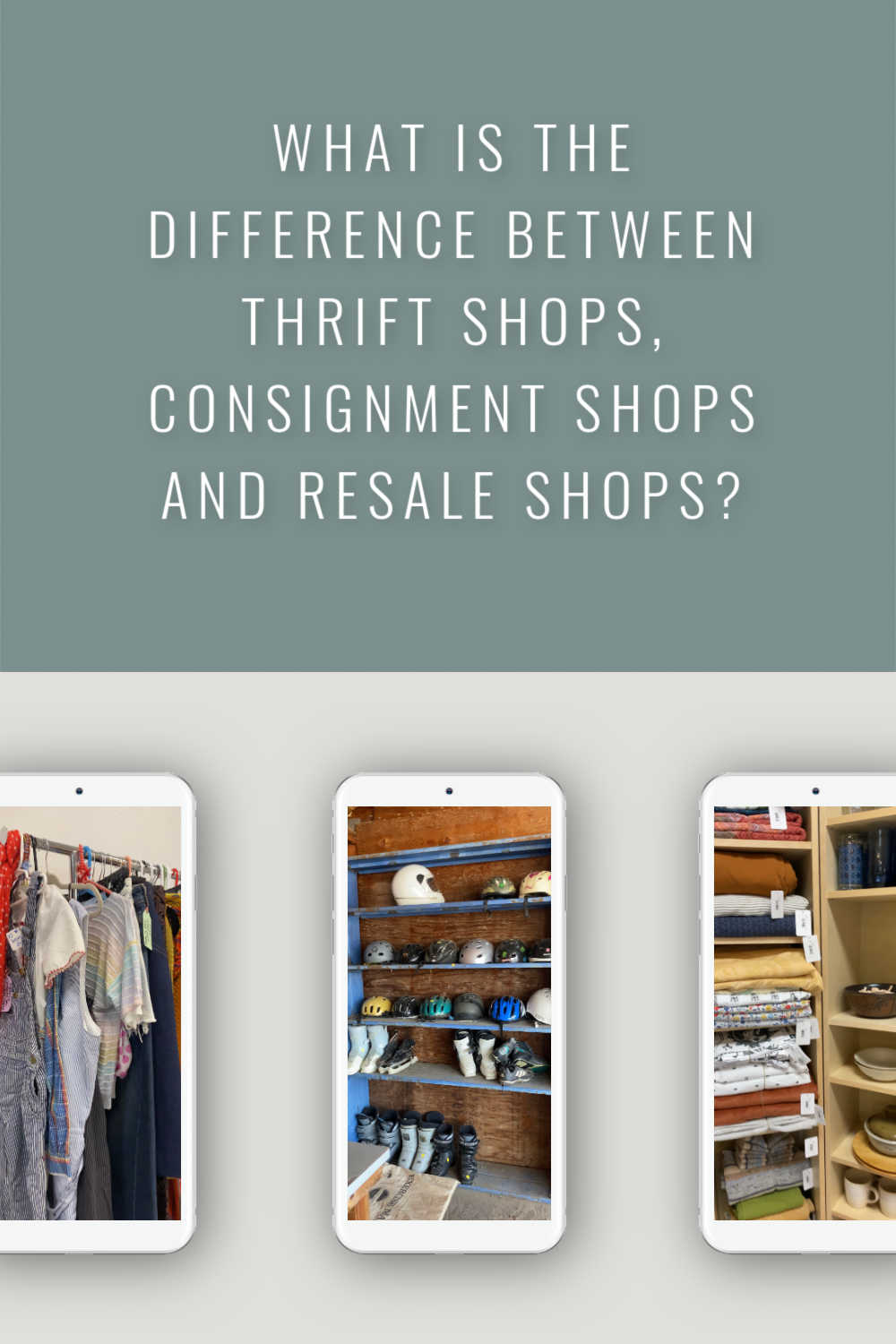 explaining the difference between thrift, consignment and resale