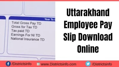 Uttarakhand Employee Pay Slip download online