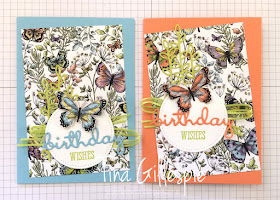 scissorspapercard, Stampin' Up!, Sale-A-Bration, Botanical Butterfly DSP, Well Said Bundle, Stitched Shapes Framelits