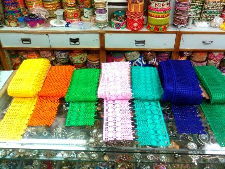 Coloured Laces from a Fashion And Garments Accessories Shop For Women in West Delhi. For more pictures from this outlet visit www.kindattentionworld.blogspot.com/2014/12/ladies-laces-garments-accessories-rameshnagar-fashion-trends.html and browse.