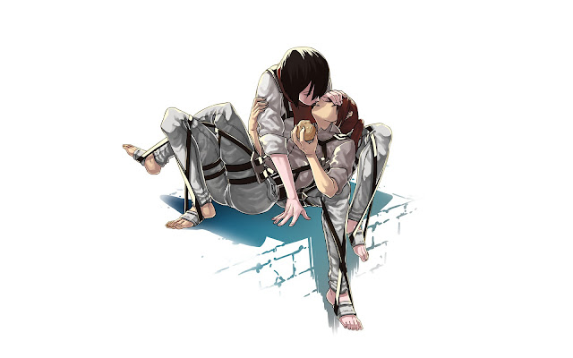    Mikasa Ackerman Eren Jaeger Kissing Attack on Titan Shingeki no Kyojin Anime HD Wallpaper Desktop PC Background 1819