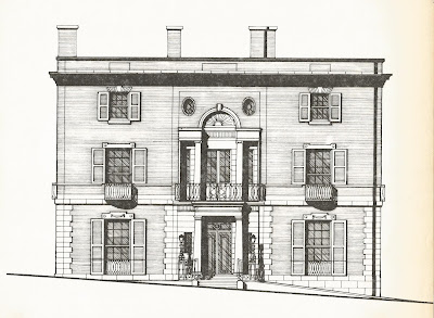 Student Drawing by E. Sylvia of the Textile Museum 2310-2320 S Street, NW  Washington, D.C.