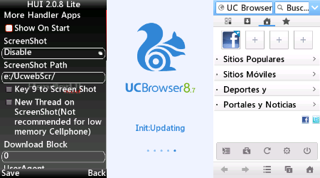 UC Browser 8.7 handlerUI2.0.8 lite perfil ideas e internet sin saldo - telcel