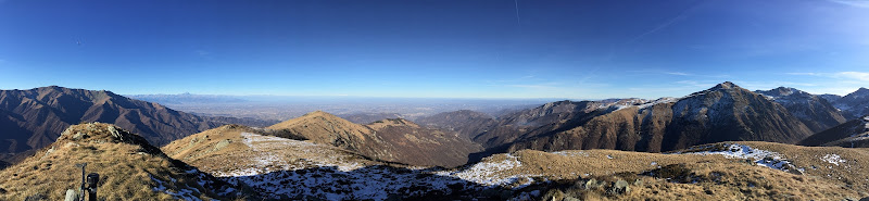 View north from Cima Pigna acorss the Cuneese plain.