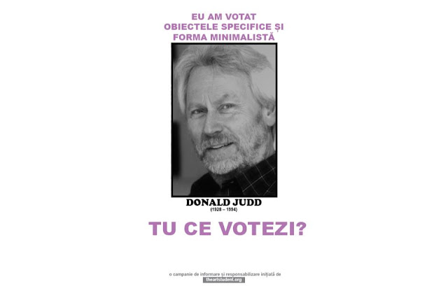 the art student vote campaign university of arts iasi art students initiatives donald judd