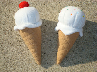 Wool Felt Ice Cream Cone