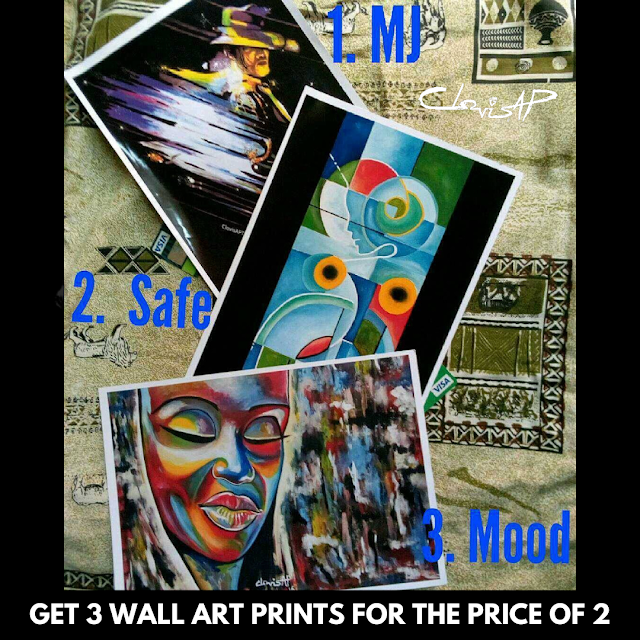 Get 3 Wall Art Prints By KING Clovis AP For The Price Of 2 - MJ, Mood, And Safe Wall ART Prints 