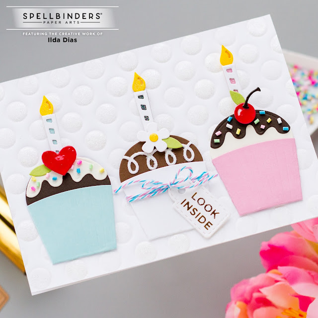 birthday,Tina Smith Sweet Street Collection,Sweet Treat Surprise Cards,Spellbinders,interactive card, Cupcakes, Birthday Cake, Card Making, Stamping, Die Cutting, handmade card, ilovedoingallthingscrafty, Stamps, how to,