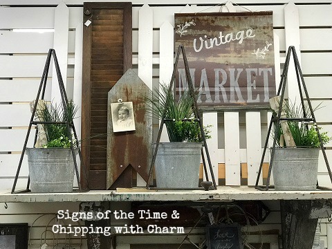 Chipping with Charm:Spring Booth at Antiques Downtown, www.chippingwithcharm.blogspot.com