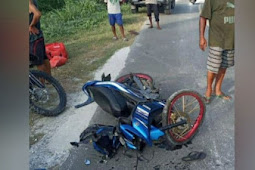 Tiga Motor Terlibat Kecelakaan di Nimbokrang, DIduga Akibat Hamparan Karang di Jalan