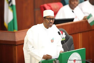 President Buhari presenting the 2016 Budget