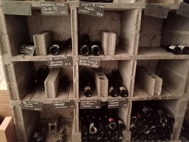 Wines in a cellar, Indre et Loire, France. Photo by Loire Valley Time Travel.